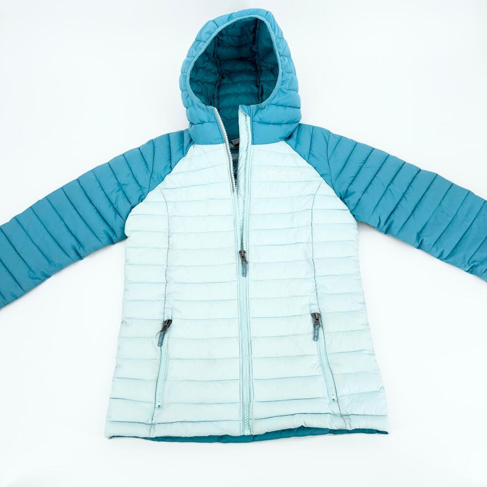 Columbia Girls Powder Lite™ Hooded Jacket Size M 10/12 Play Outdoor Winter Warm